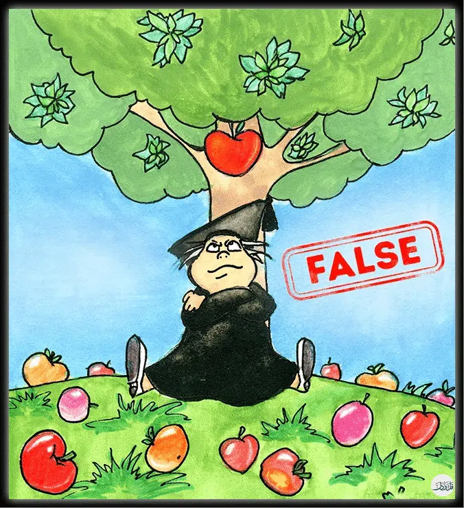 التفاحة لم تقع على رأس نيوتن.. وحقائق مذهلة لا يعرفها الكثيرون