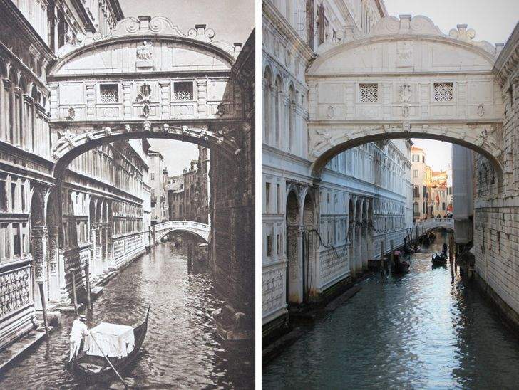 صور ملفتة لأشهر مدن أوروبية.. منذ 100 عام والآن