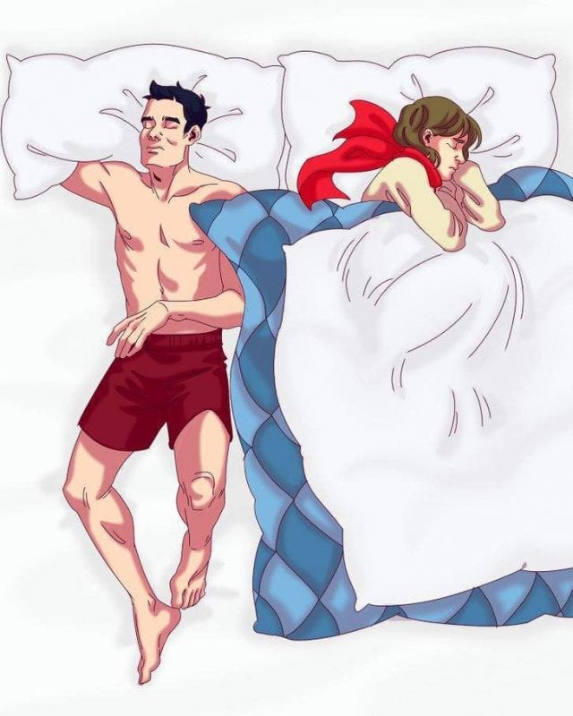 أشهر مشكلات النوم الشائعة بين المتزوجين