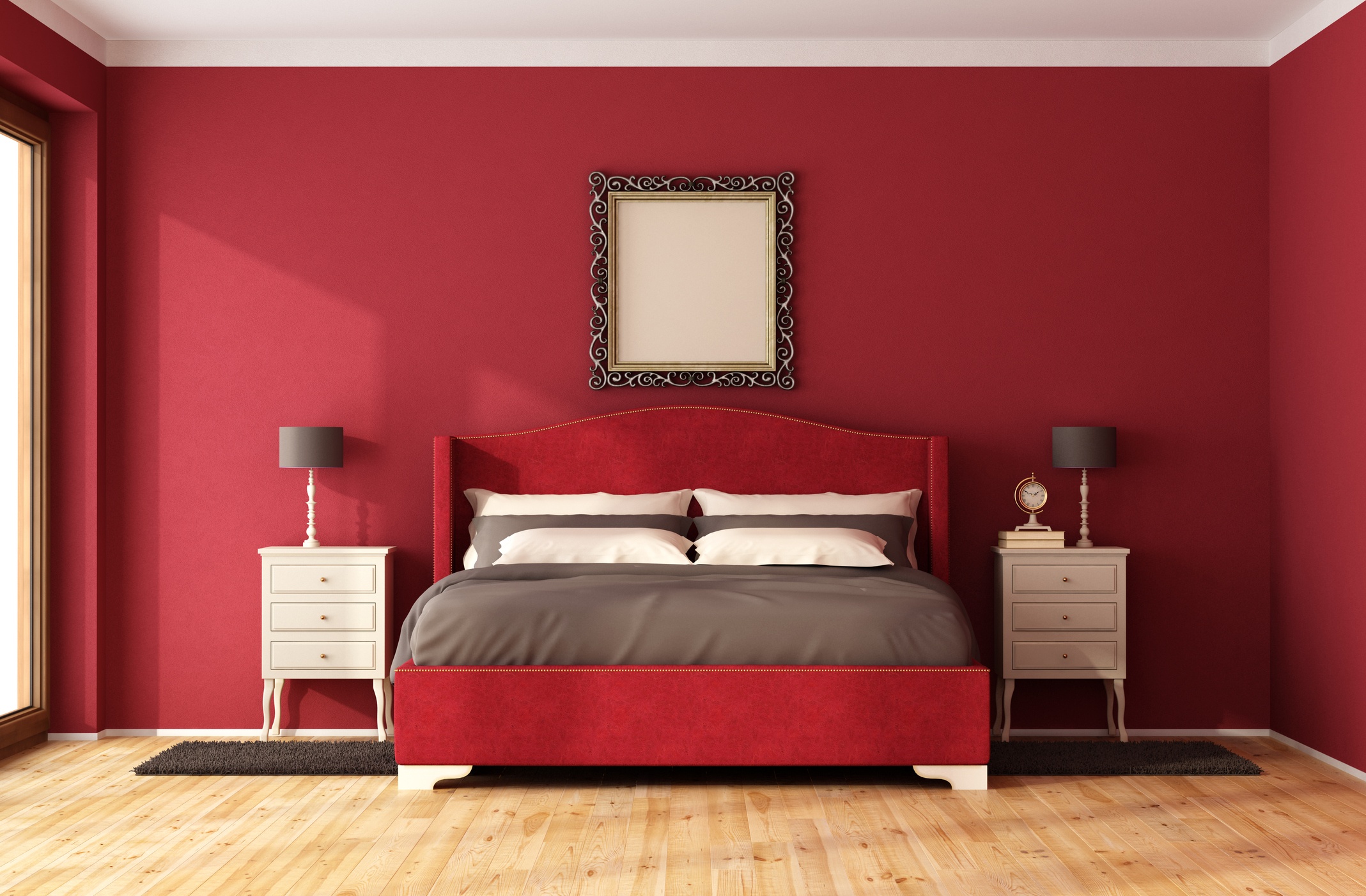 أسوء ألوان غرف النوم- اللون الأحمر