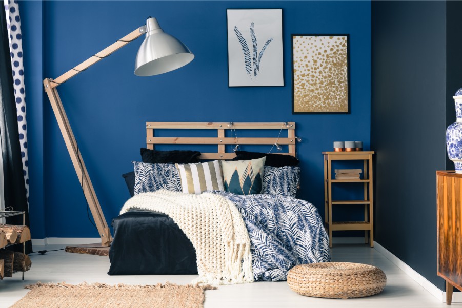 أفضل ألوان غرف النوم- اللون الأزرق