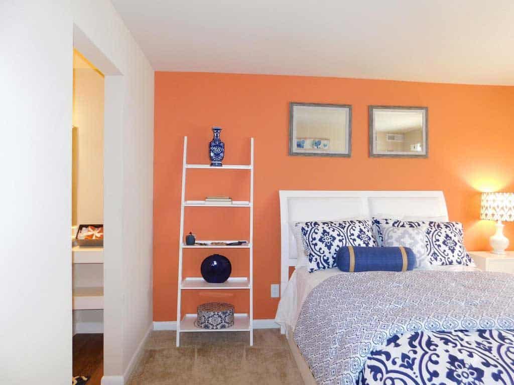 أفضل ألوان غرف النوم- اللون البرتقالي