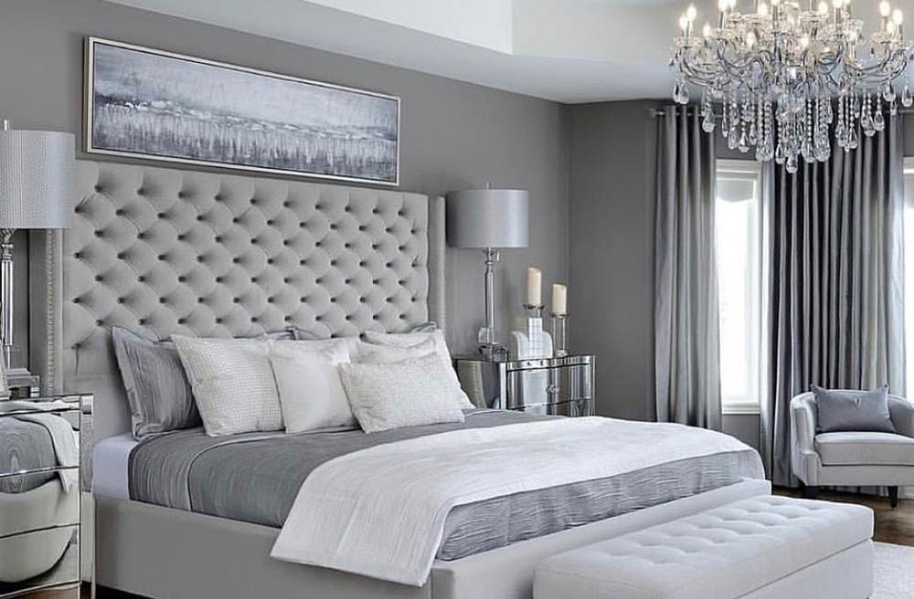 أفضل ألوان غرف النوم- اللون الفضي