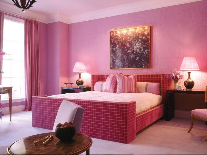 أفضل ألوان غرف النوم- اللون الوردي