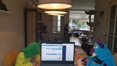 العمل من المنزل وسط الأطفال في صور طريفة