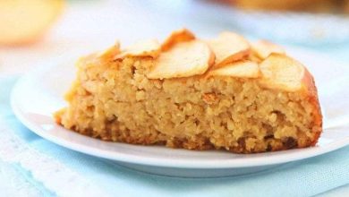 طريقة عمل كيك الدخن بالتفاح والجوز