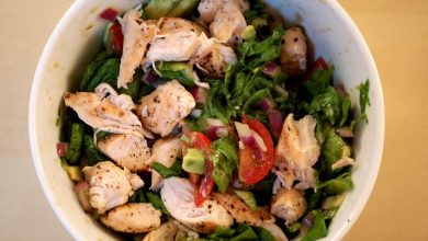 طريقة عمل سلطة الدجاج الفرنسية وبالصلصات الشهية