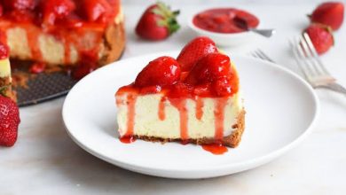 طريقة عمل تشيز كيك الفراولة 